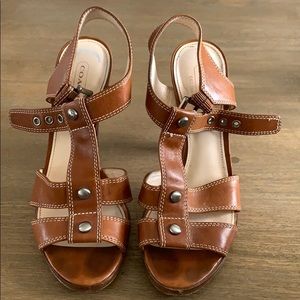 Coach leather heels ginger q1040 size 6.5